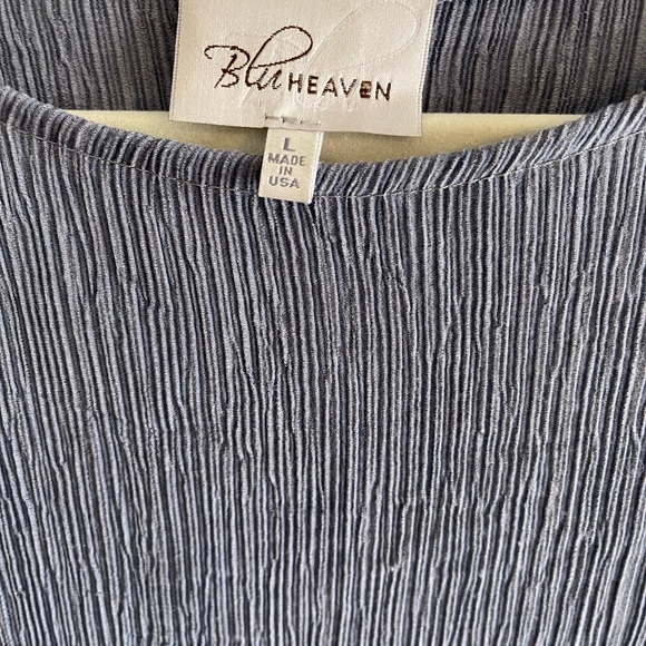 BluHeaven Blue/Gray Crepe Top - Picture 2 of 11